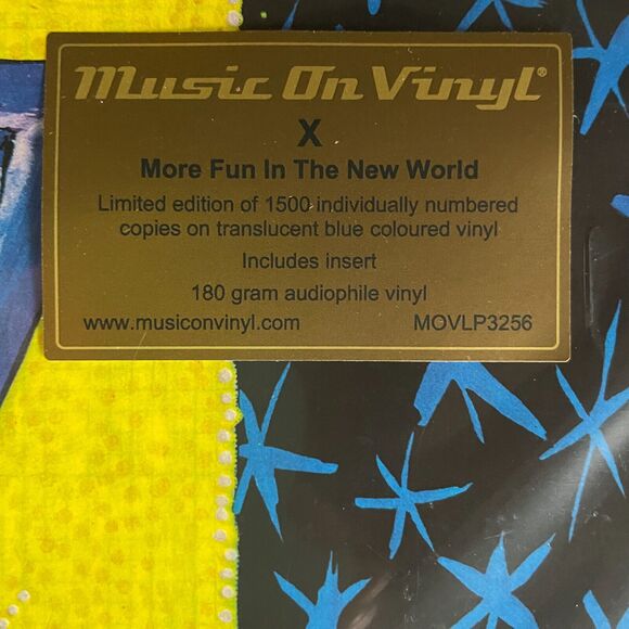 X More Fun In The New World NEW Limited Numbered Blue Vinyl Record 2023 Punk - Picture 2 of 3